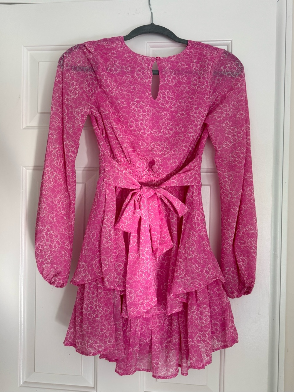Jessica Simpson Pink Floral Tiered Mini Dress - Picture 6 of 6